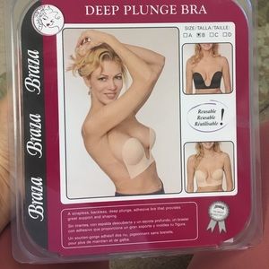 Brand new backless bra nude